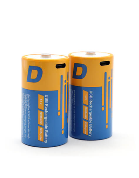 D 12000mWh USB-C Rechargeable Batteries